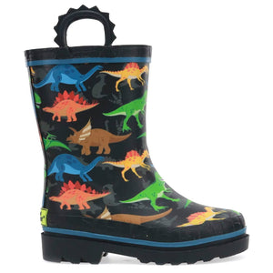 Kids Dino World Rain Boots - Black