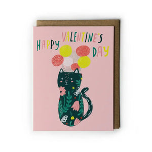 Kitty Vase Valentine's Day Card