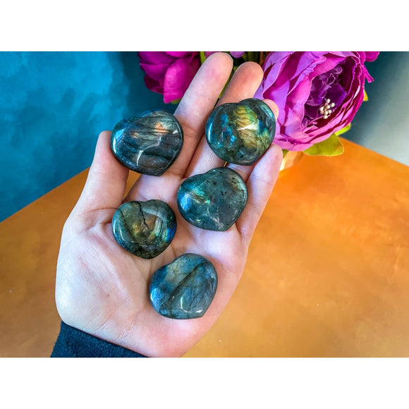 Labradorite Hearts