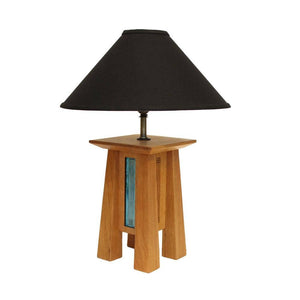 Lamp, Standard Prairie Deluxe Table Lamp With Black Shade