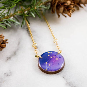 Leo Hand-painted Constellation Necklace