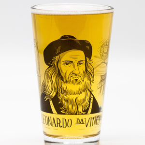 Leonardo DaVinci - Heroes of Science Pint Glass