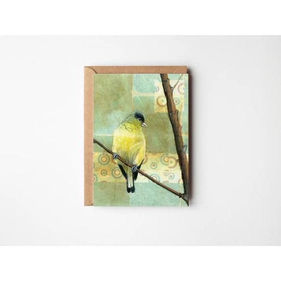 Lesser Goldfinch 5x7 Greeting Card