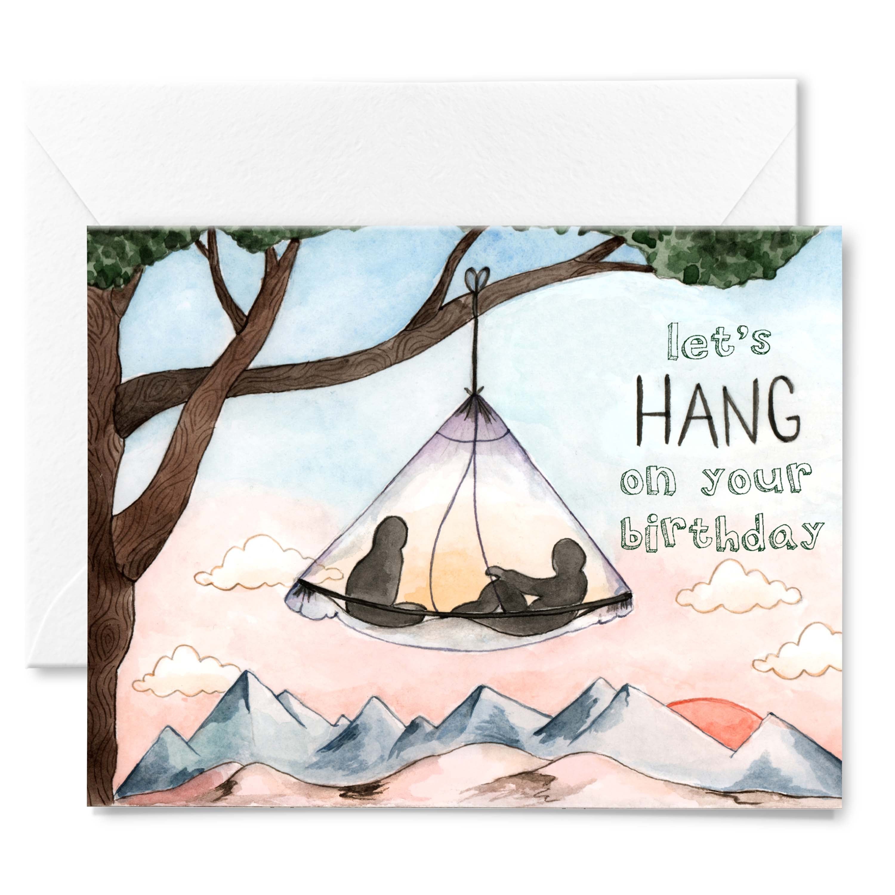 Let's Hang Birthday Card