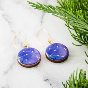 Libra Hand-painted Constellation Earrings