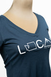 Local V Neck T-Shirt [Navy]