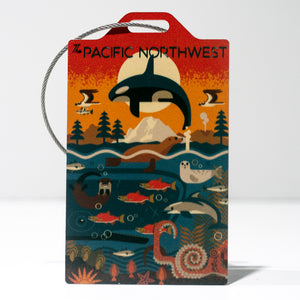 The Pacific Northwest - Geometric Design Luggage Tag