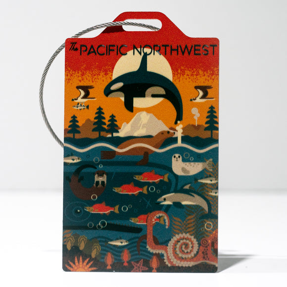 The Pacific Northwest - Geometric Design Luggage Tag