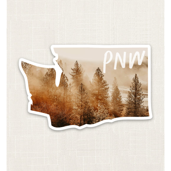 PNW Sticker Washington State Moody Fall