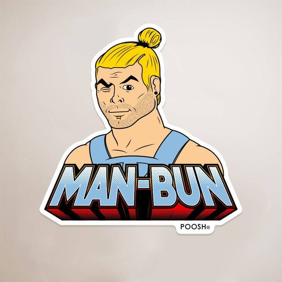 Man-Bun Sticker