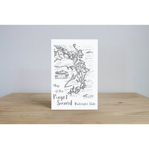 Map of Puget Sound Postcard