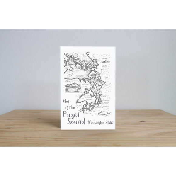 Map of Puget Sound Postcard