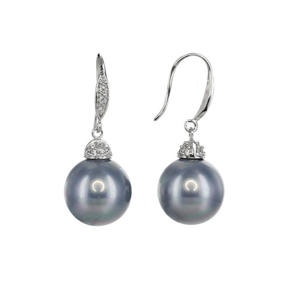 Masami South Sea Shell Pearl Drop Earrings