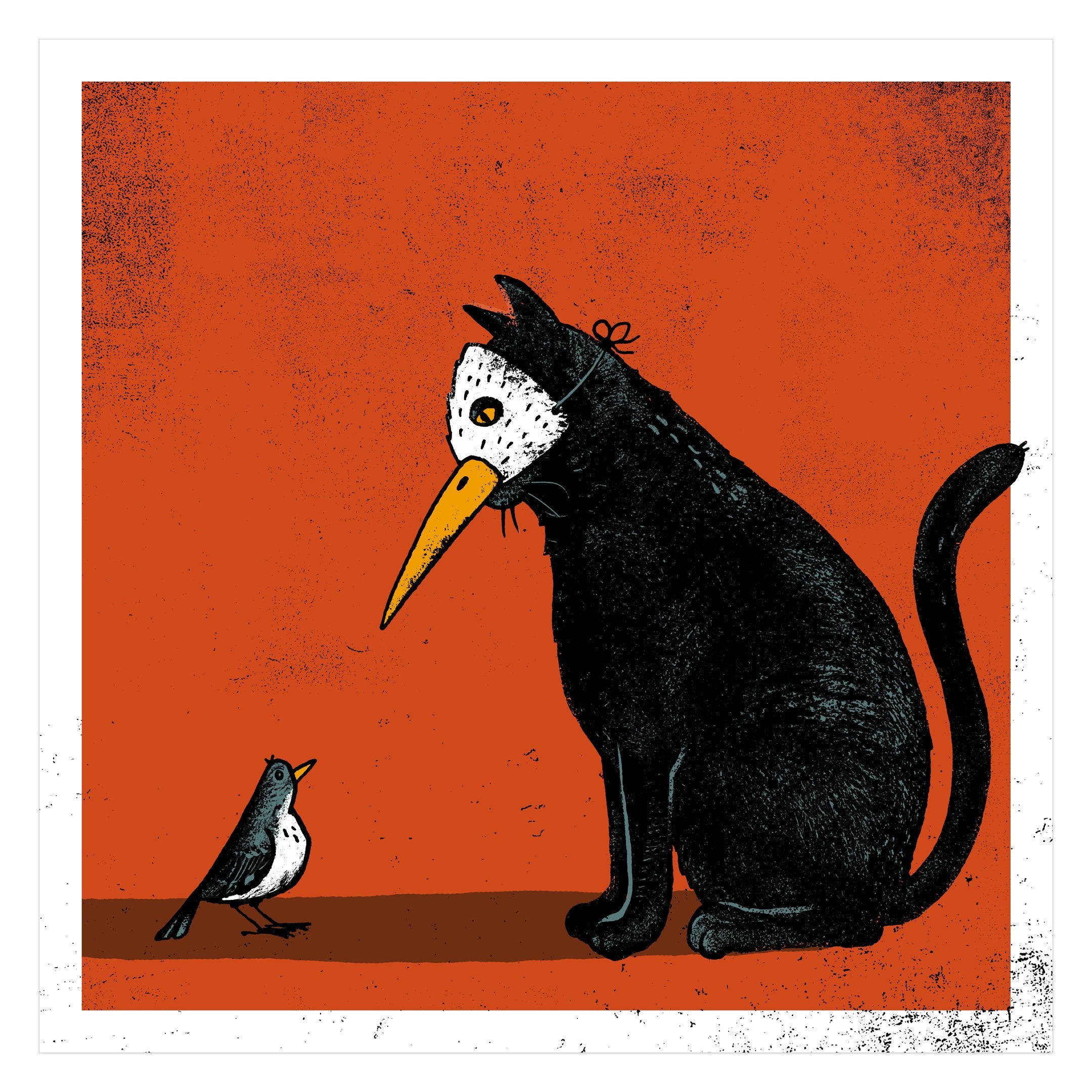 Masked Cat Print