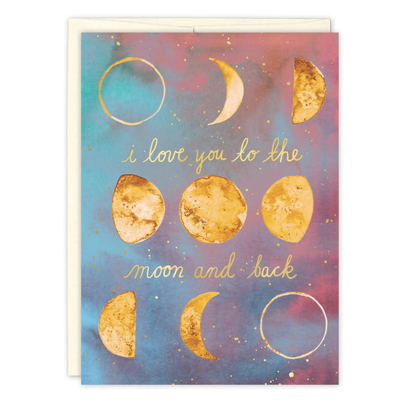 Moon and Back Anniversary Card