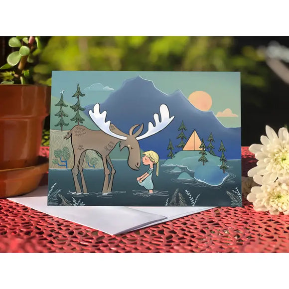 Moose Girl (Design 10) Greeting Card