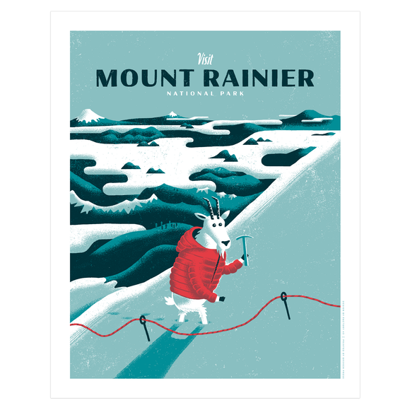 Mount Rainier National Park Screen Print