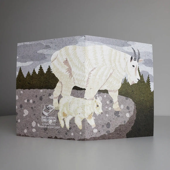 Mountain Goat Blank Greeting Card
