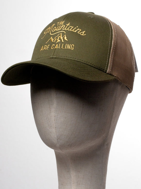 The Mountains Are Calling | Curved Bill Trucker Hat