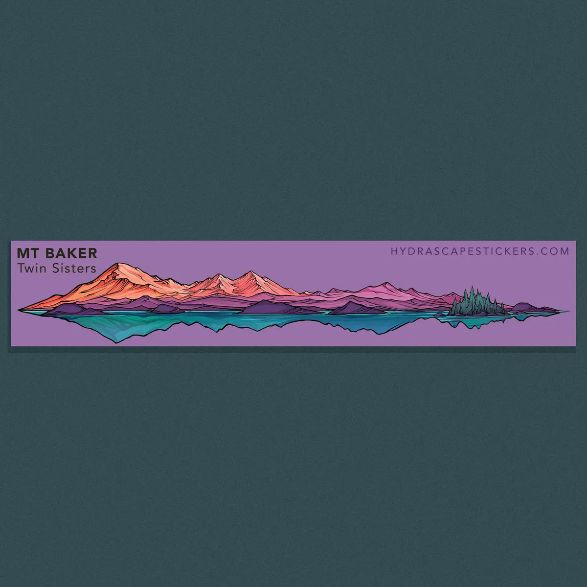 Mt. Baker Twin Sisters Miniscape Sticker