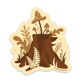 Mushroom Stump Nature Sticker