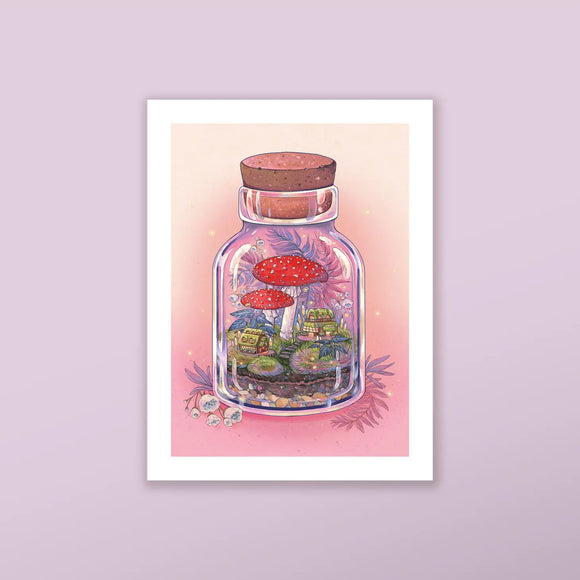 Mushroom Terrarium - Fine Art Print