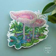 Mushroom Dew Drop Sticker