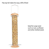 Natural Woodgrain Finish Mesh Metal 1 Lb. Nut Bird Feeder