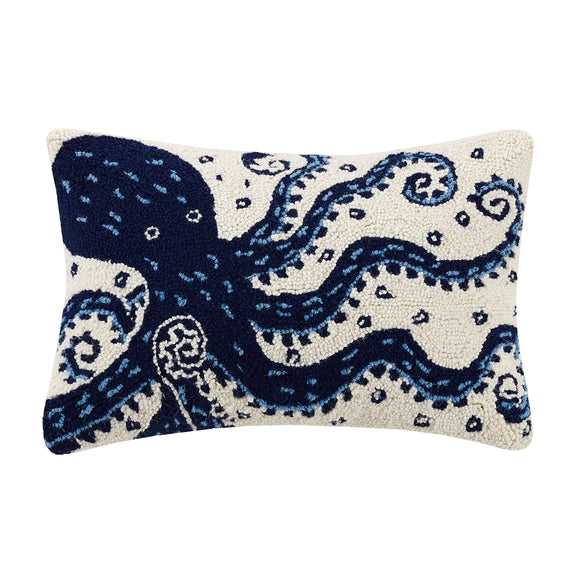 Navy Octopus Pillow Accent Pillow