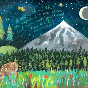 Night Mountain Print Art Print