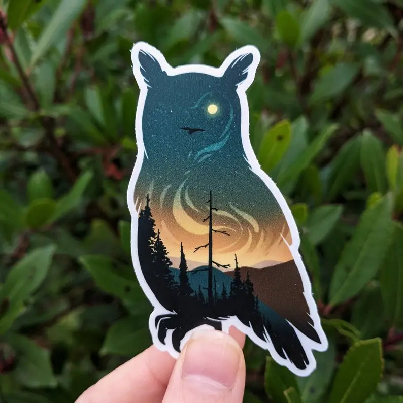 Night Owl Vinyl Sticker