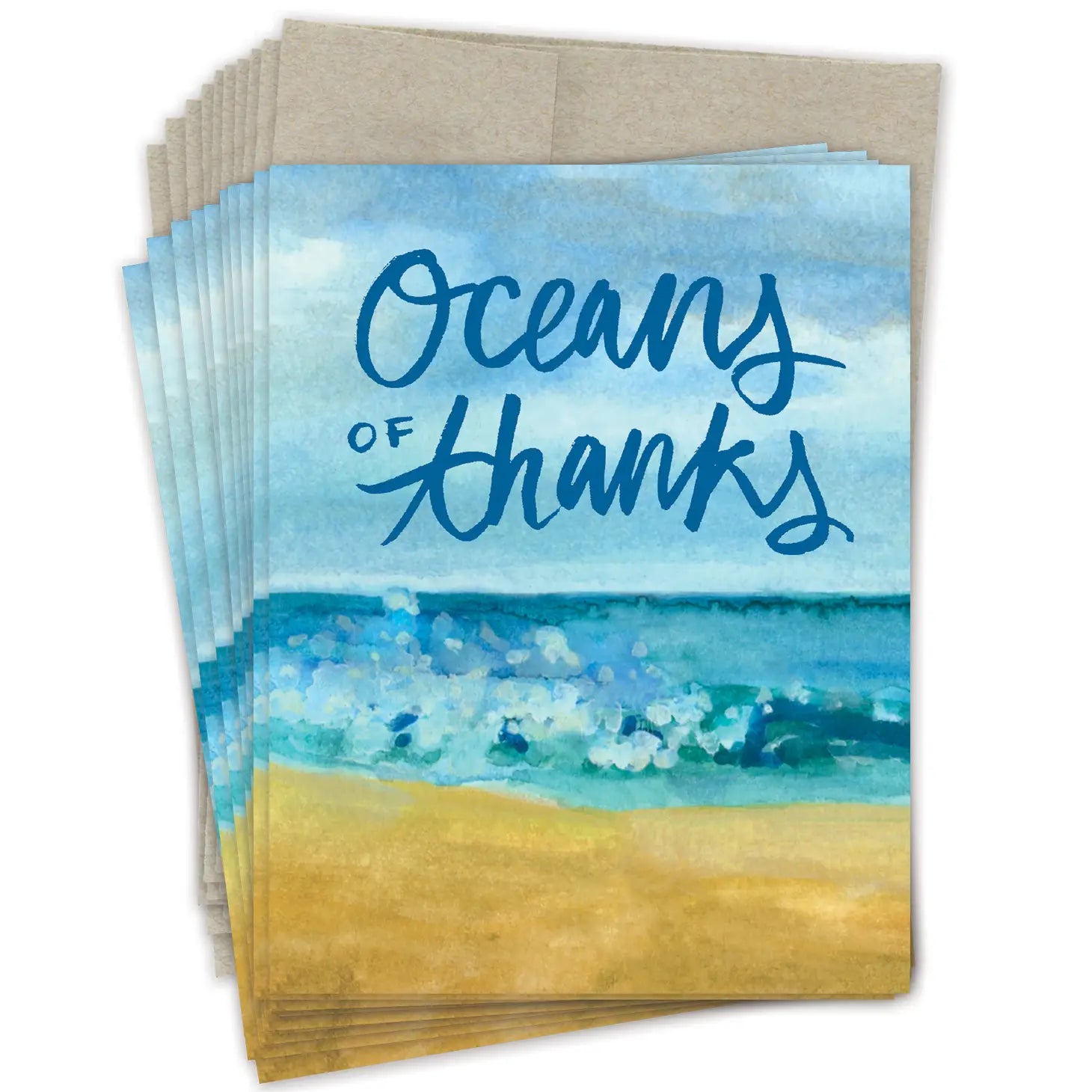 Ocean Thanks Boxed Cards - Set of 10