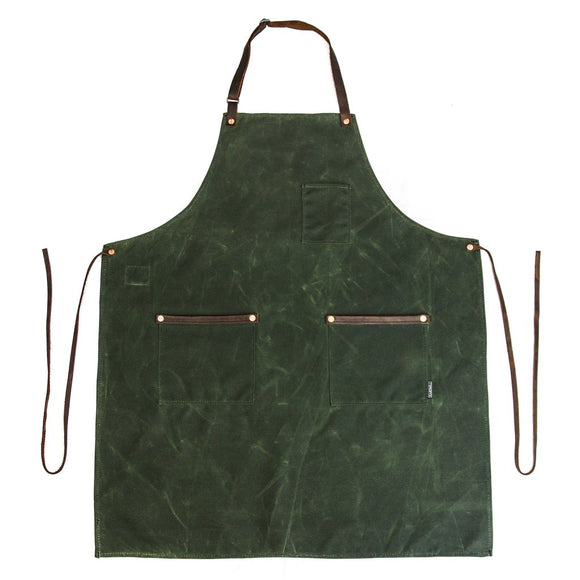 Olive Waxed Canvas Industry Apron