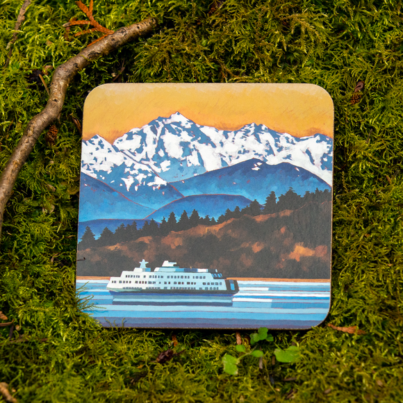 Olympic Mountains and Ferry Coasters