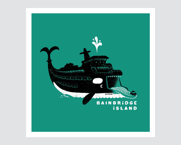 Bainbridge Orca Ferry Art Print