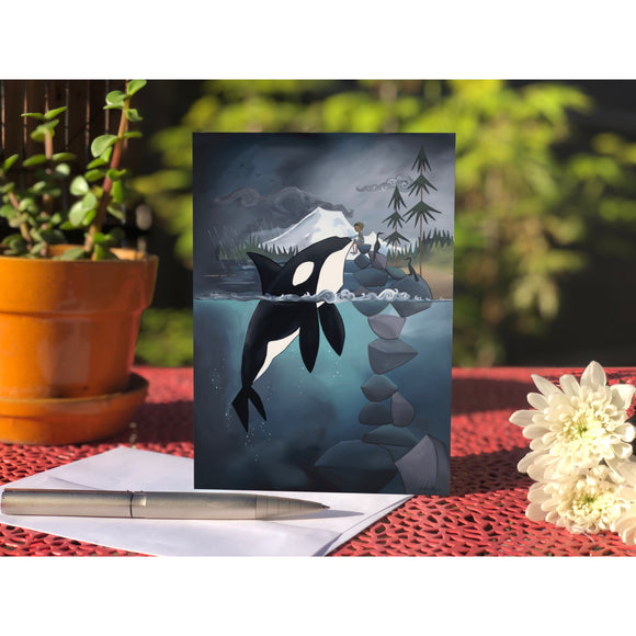 Orca Greeting Card