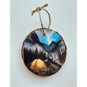 PNW Olympic National Park Wood Slice Ornament