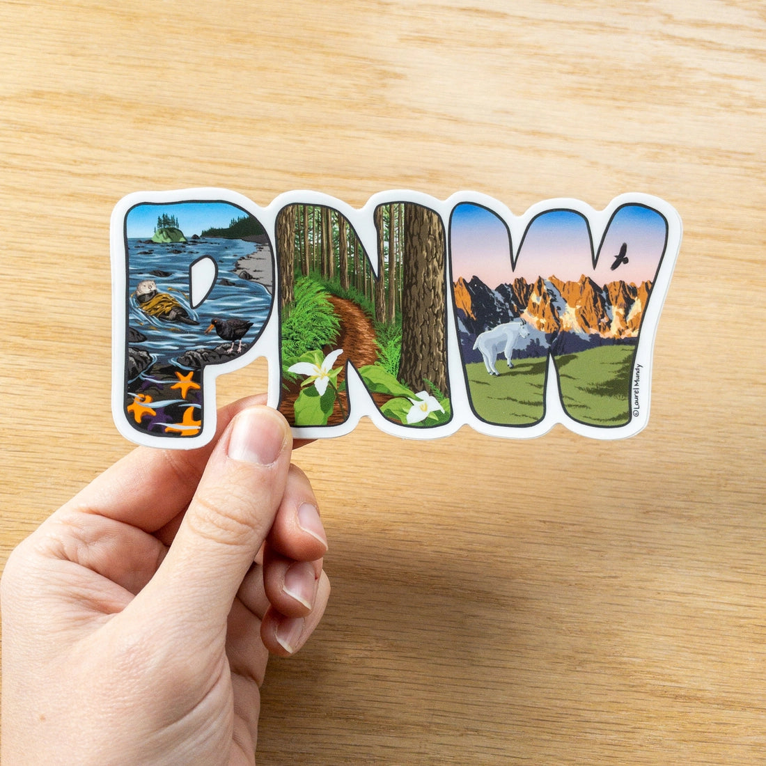 Pacific Northwest sticker PNW 5.5"X2.5" Large Vinyl Sticker
