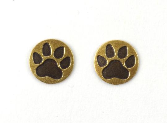 Paw Print Post Brass