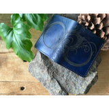 Peacock Blue Leather Bifold Wallet