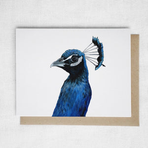 Peacock Head Card