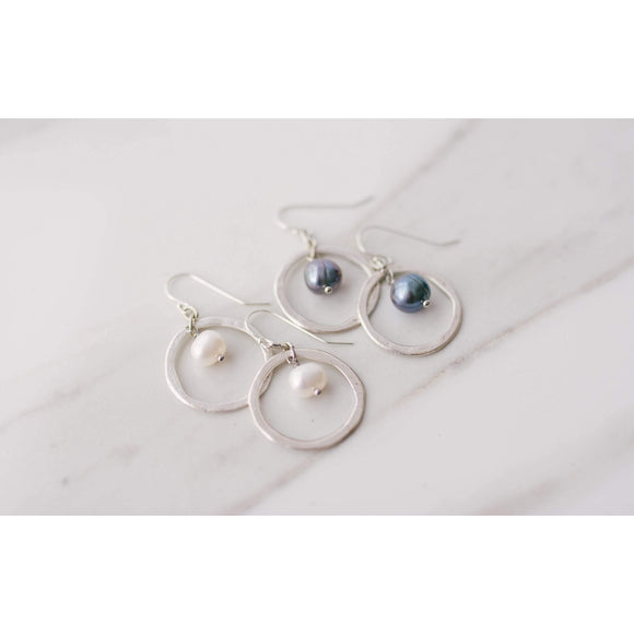 Pearl Hoop Earrings