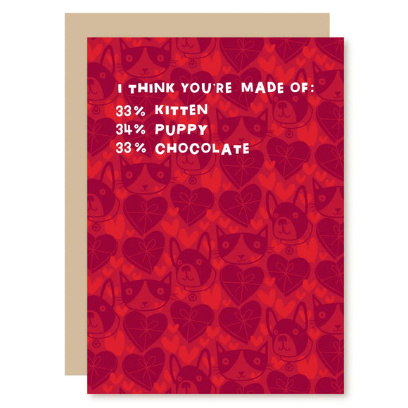 Percent Valentine's Day Card