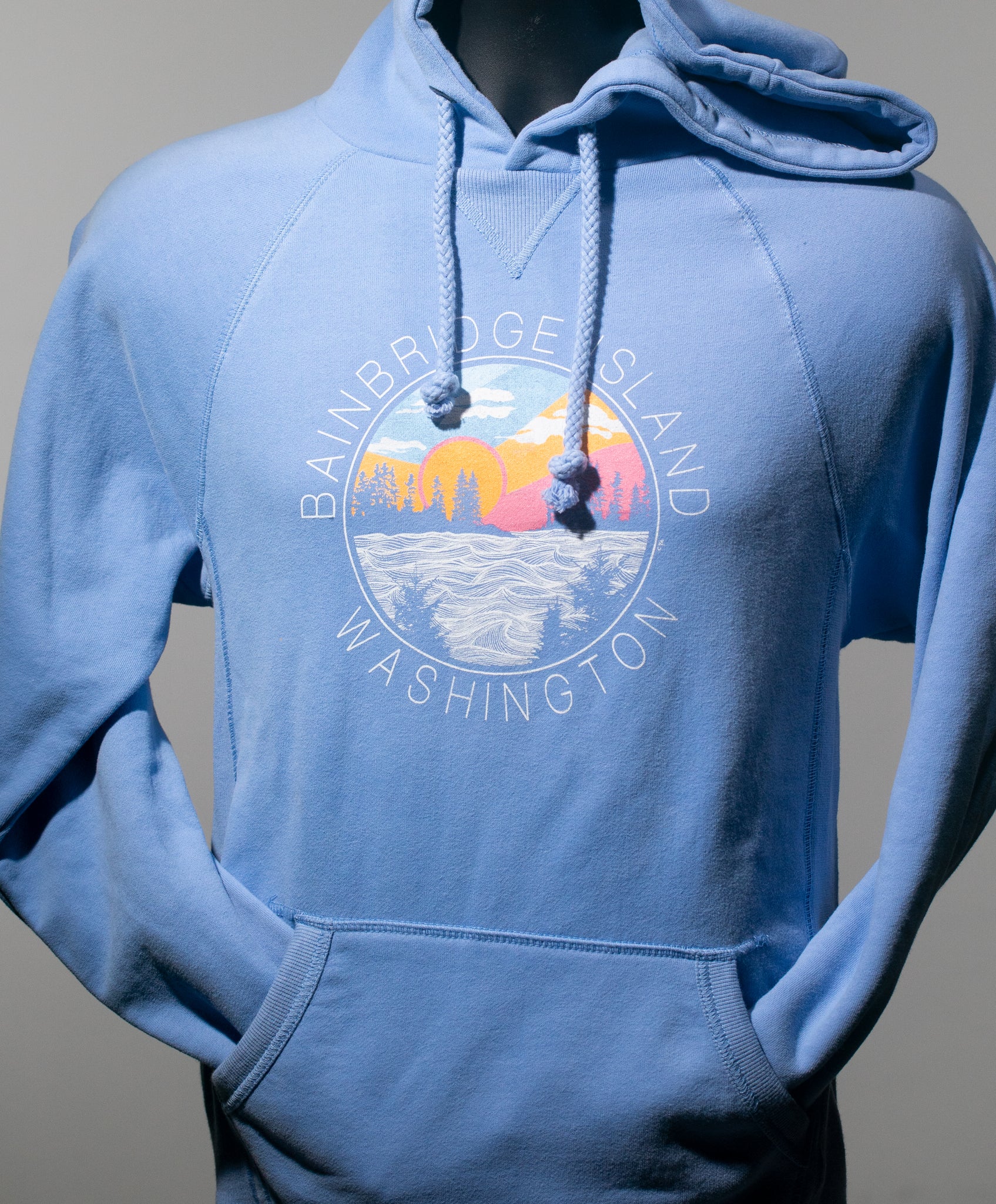 Bainbridge Island Sunset Hoodie  Periwinkle – Millstream Bainbridge