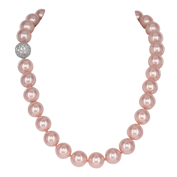 South Sea Shell Pink Pearl Strand Necklace