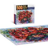 Poppies in Vase - 500 Piece Puzzle