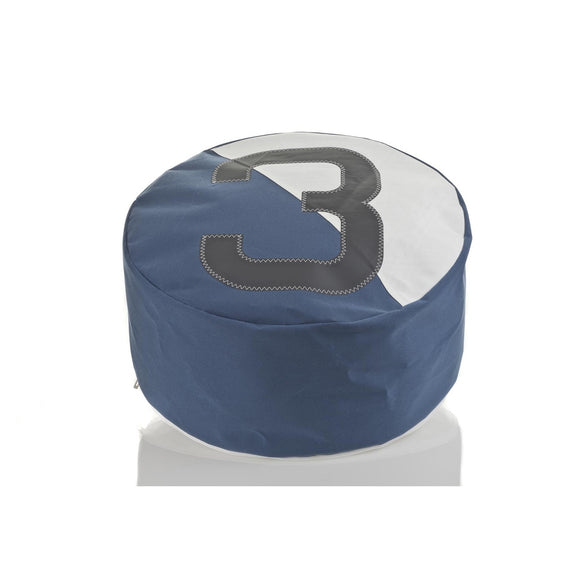Pouf Solo Dacron Nattier Blue 3 Grey