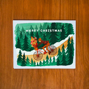 Christmas Bicycle Greeting Card