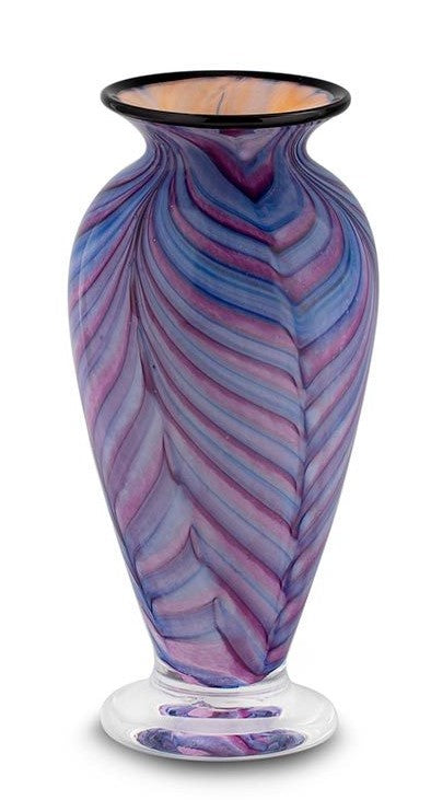 Feathered Vase - Purple/Yellow 7