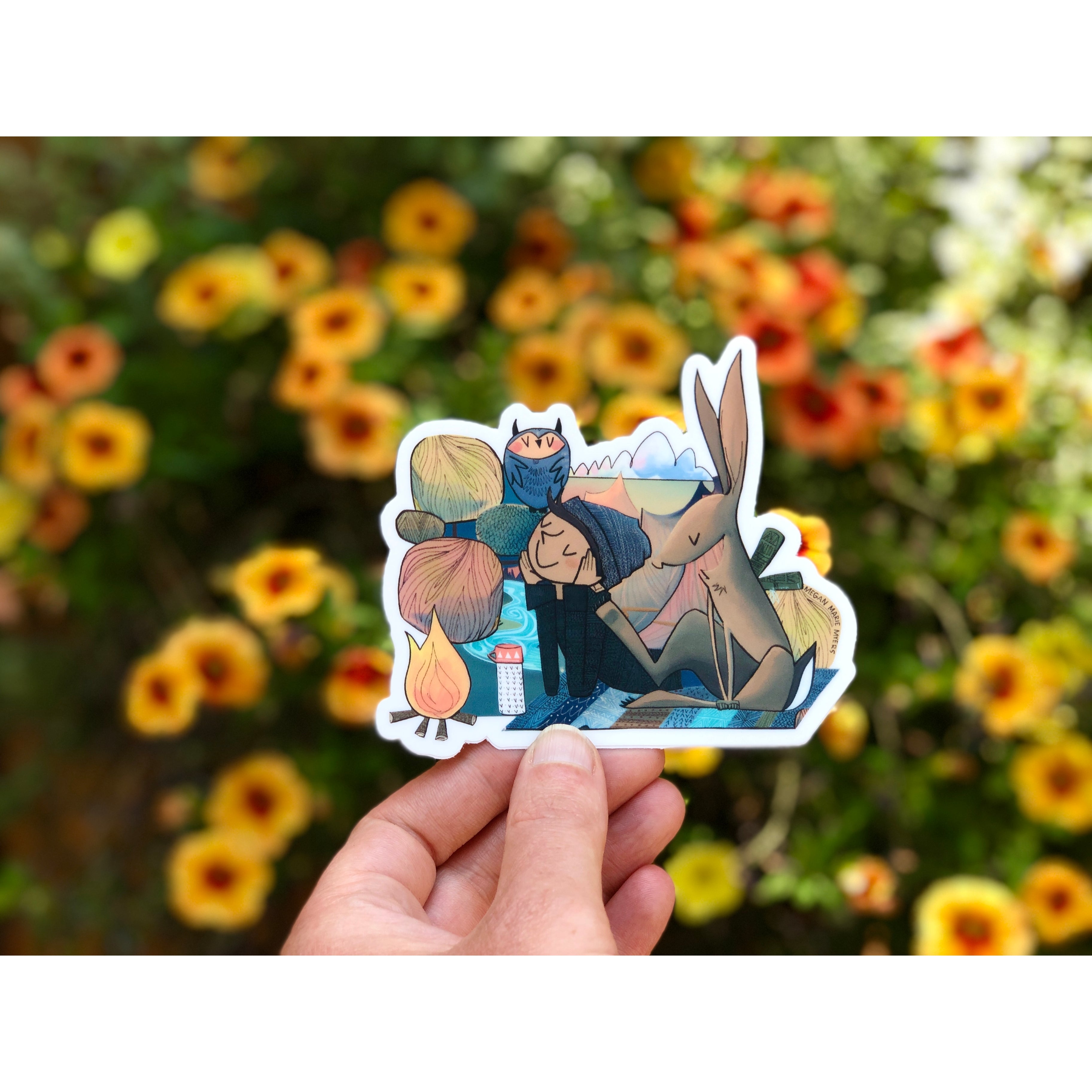 Smith Rock Boy & Rabbit (Sticker)
